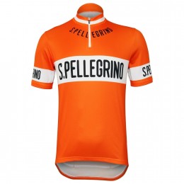 San Pellegrino 1976 Retro Orange Fahrradbekleidung Radtrikot Y6LMU