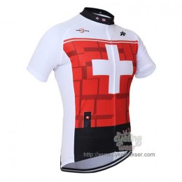 2014 Assos Fahrradtrikot Radsport Rot weiß KEES8