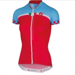 2016 Castelli vrouwen Duello Fahrradbekleidung Radtrikot Rot blau L5EEQ