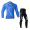 Fox 2014 Fahrradbekleidung Set Langarmtrikot+Lange Radhose blau Schwarz QR2JT