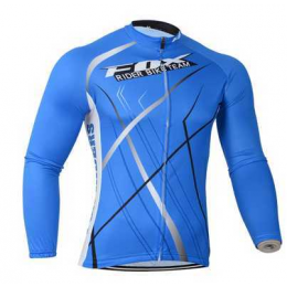 Fox 2014 Fahrradbekleidung Radtrikot Langarm blau W2TE6