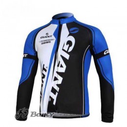 Giant Sram Pro Team Radtrikot Langarm blau weiß Schwarz S53JM