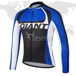 2014 Giant Fahrradbekleidung Radtrikot Langarmen Schwarz blau JHNHK