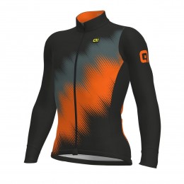 Ale Solid Pulse-grijs oranje Fahrradbekleidung Radtrikot Langarm T76MK