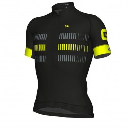 Ale Graphics PRR Strada-Schwarz gelb Fahrradbekleidung Radtrikot WWYLU