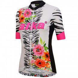 Alka Advanced Flower Damen weiß Fahrradbekleidung Radtrikot P74V8