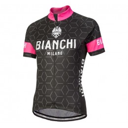 Bianchi Milano Nevola black pink Damen Fahrradbekleidung Radtrikoten P090U