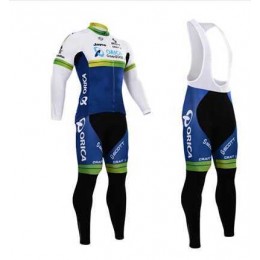 2015 ORICA GreenEDGE Fahrradbekleidung Set Langarmtrikot+Lange Trägerhose ZT6SY