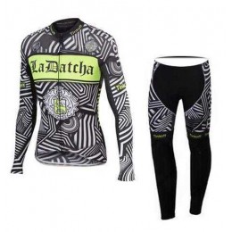 2016 ladatcha tinkoff zebra Fahrradbekleidung Set Langarmtrikot+Lange Fahrradhose MKL0J